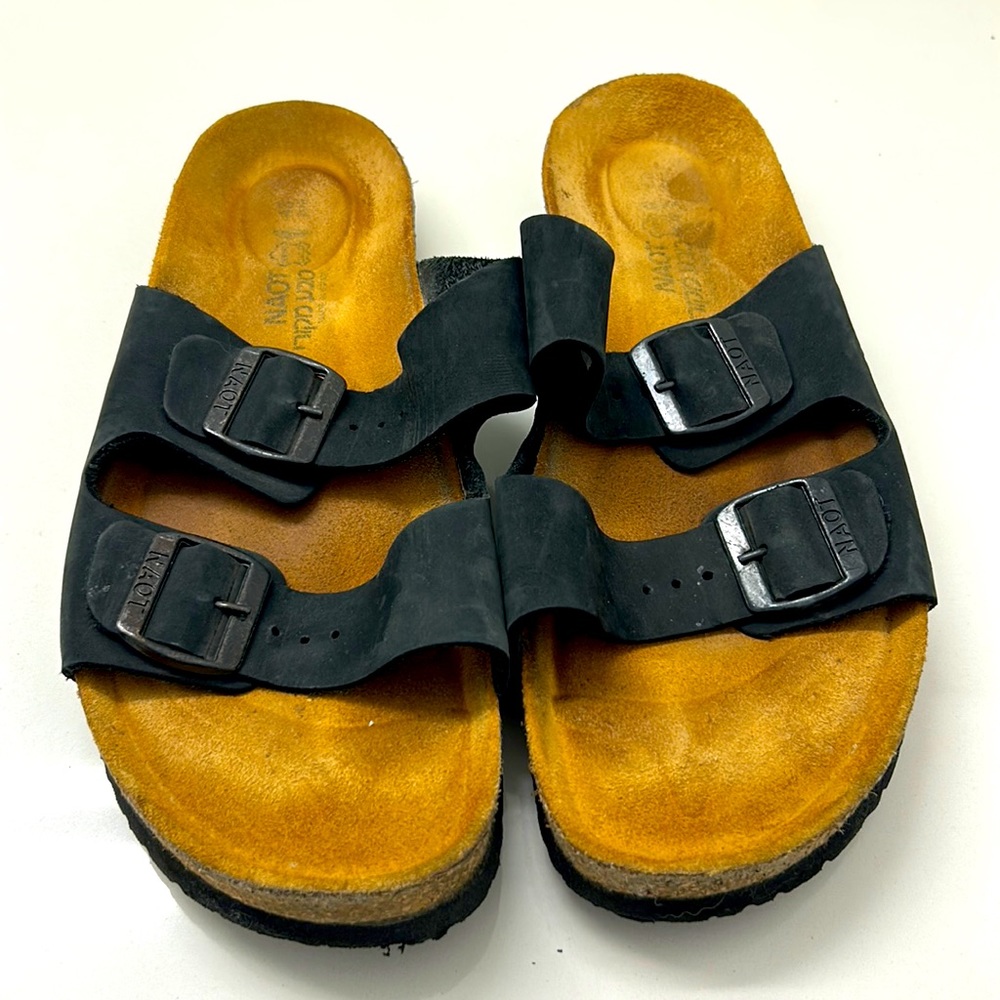 NAOT black suede Santa Barbara sandals size 43(10)